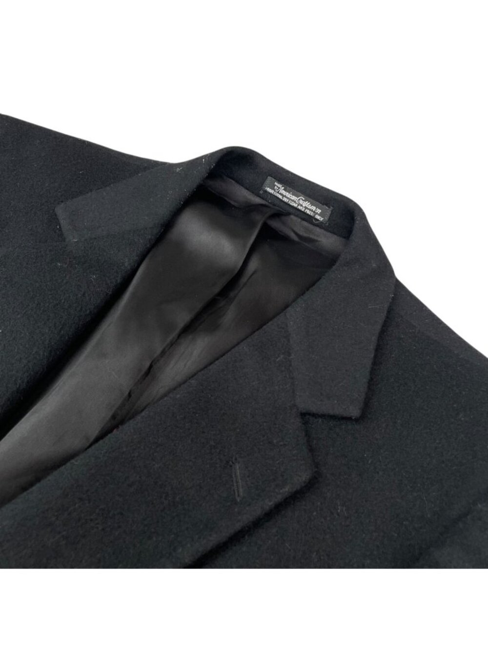 VTG Garrison Park Men's Wool/Cashmere 2-Button Blazer Black • 44R
